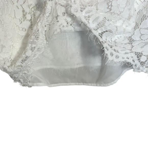 Lulu’s Ethereal View Ivory Lace Off Shoulder Top Medium - Picture 7 of 16